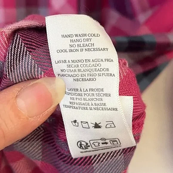 NWT Rails Womens Hunter Button Up Shirt S Magenta Stone Blue Plaid $188 Cabin - Picture 10 of 15